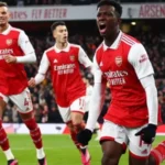 Eddie Nketiah scored Arsenal's equaliser in the first half after Manchester United had taken the lead through Marcus Rashford