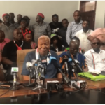 Prof. Alabi addressed the media after picking nomination forms for Mr. Mahama